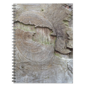 Espiral Caderno de madeira do efeito