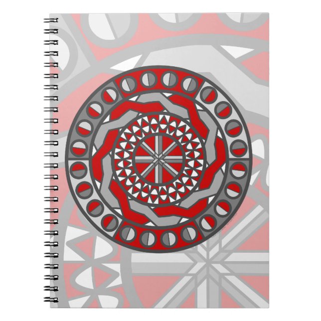 Espiral Caderno de Máquinas Vermelhas (Frente)