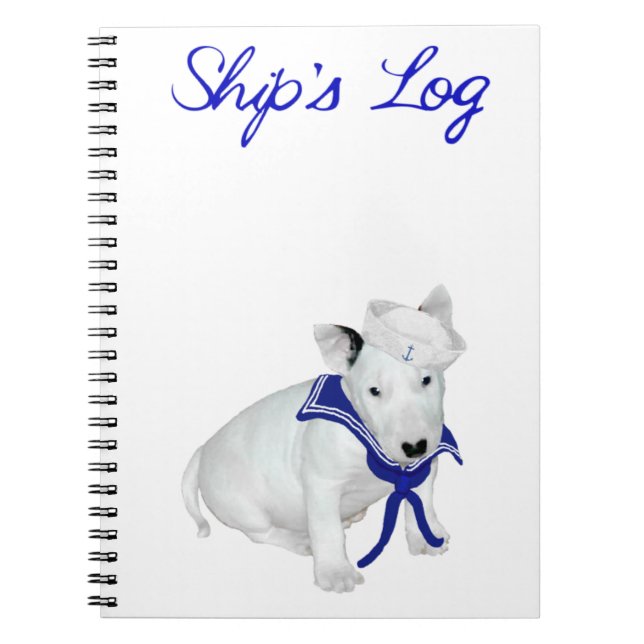 Espiral Caderno de Marinheiro Bull Terrier (Frente)