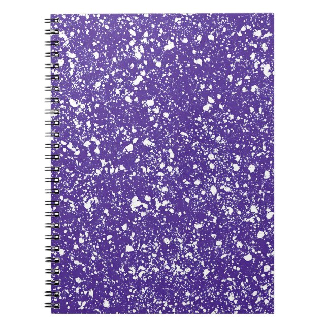 Espiral Caderno de mármore com respingos violeta (Frente)