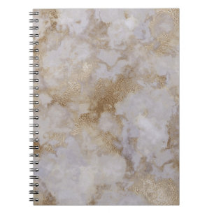 Espiral Caderno de mármore Dourado do vintage