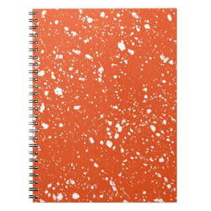 Espiral Caderno de Mármore Laranja