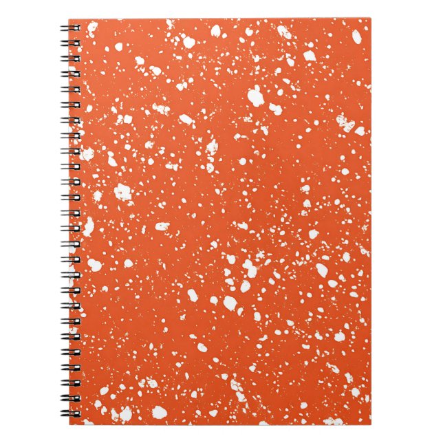 Espiral Caderno de Mármore Laranja (Frente)