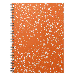 Espiral Caderno de mármore laranja brilhante
