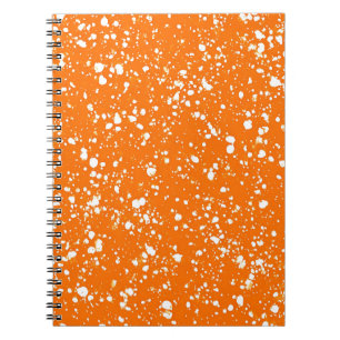 Espiral Caderno de Mármore Laranja Pôr do Sol