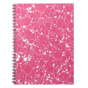 Espiral Caderno de Mármore Rosa