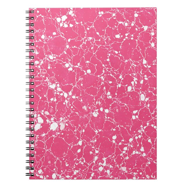 Espiral Caderno de Mármore Rosa (Frente)