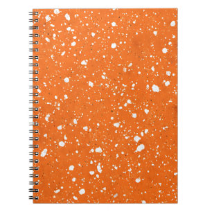 Espiral Caderno de Mármore Tangerina
