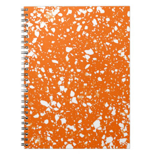 Espiral Caderno de Mármore Tangerine Splash