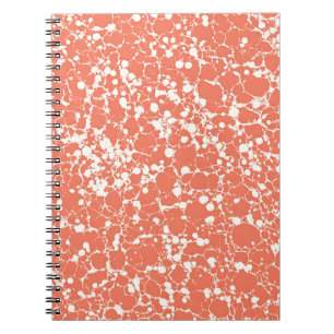 Espiral Caderno de Mármore Veia Coral