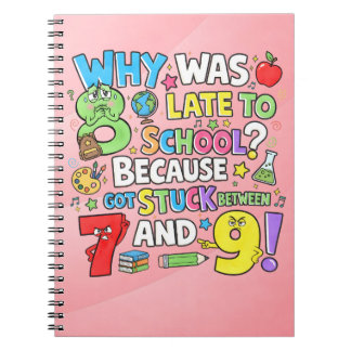 Espiral Caderno de Matemática do Dia do Número | Piada de 