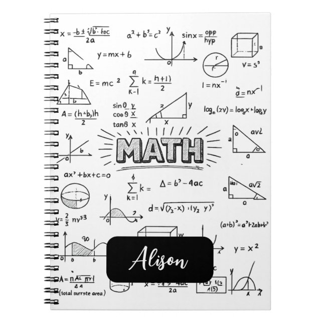 Espiral Caderno de Matemática Personalizado Design Clássic (Frente)