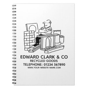 Espiral Caderno de Mercadorias Recicladas