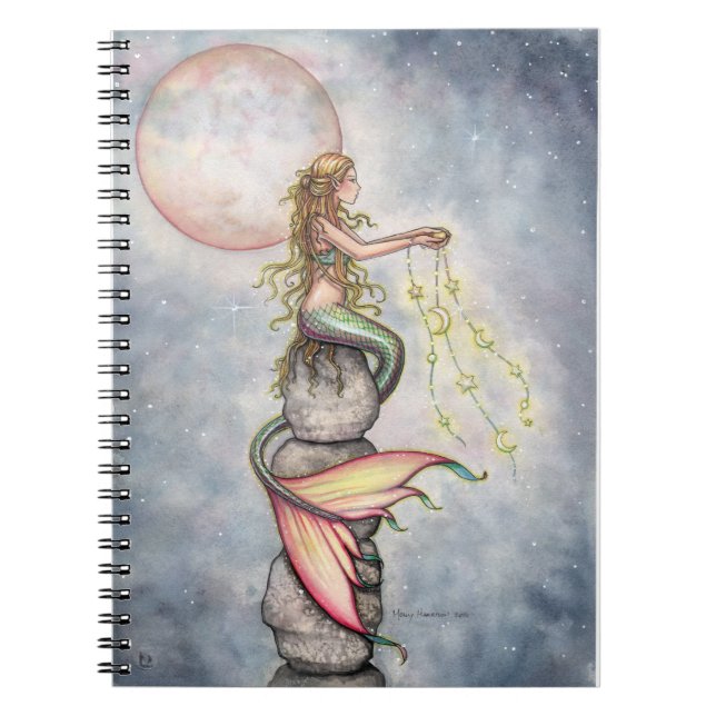 Espiral Caderno de Mermaid do Céu Cheio de Estrelas (Frente)