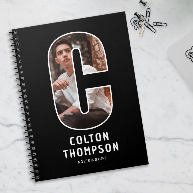 Espiral Caderno de Monograma com Foto Personalizada (Criador carregado)