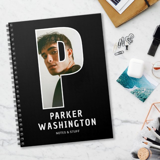 Espiral Caderno de Monograma com Foto Personalizada (Criador carregado)