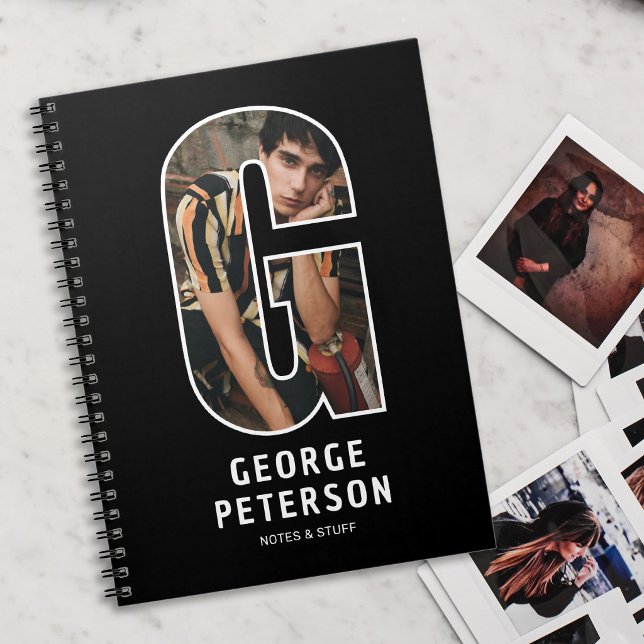 Espiral Caderno de Monograma com Foto Personalizada (Criador carregado)