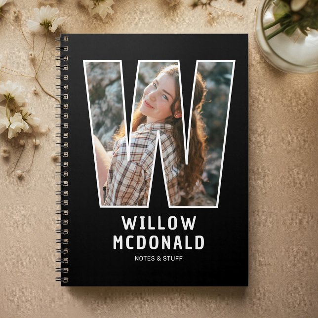 Espiral Caderno de Monograma com Foto Personalizada (Criador carregado)