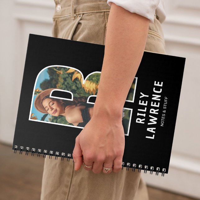 Espiral Caderno de Monograma com Foto Personalizada (Criador carregado)