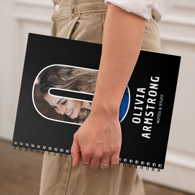 Espiral Caderno de Monograma com Foto Personalizada (Criador carregado)