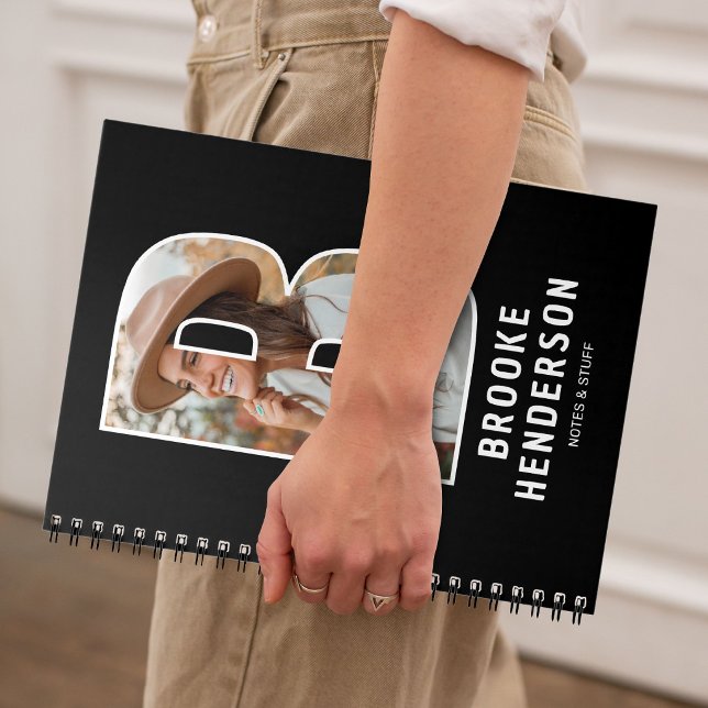 Espiral Caderno de Monograma com Foto Personalizada (Criador carregado)