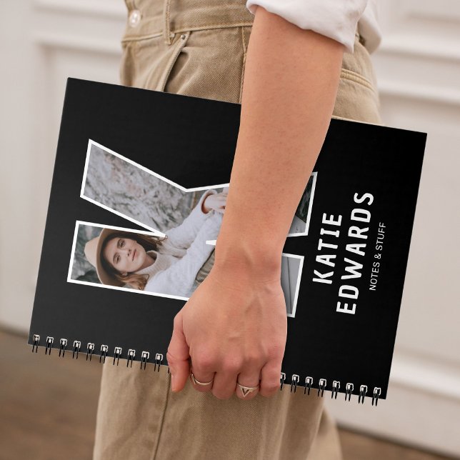 Espiral Caderno de Monograma com Foto Personalizada (Criador carregado)