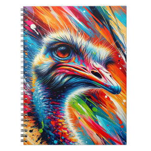 Espiral Caderno de Motivos de Avestruz Elétrico