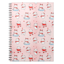 Caderno de Natal de Urso Polar Fofo