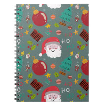 Caderno de Natal do Papai Noel Fofo