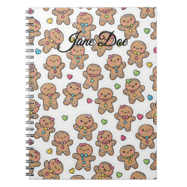 Espiral Caderno de Natal Personalizado com Homens de Bisco