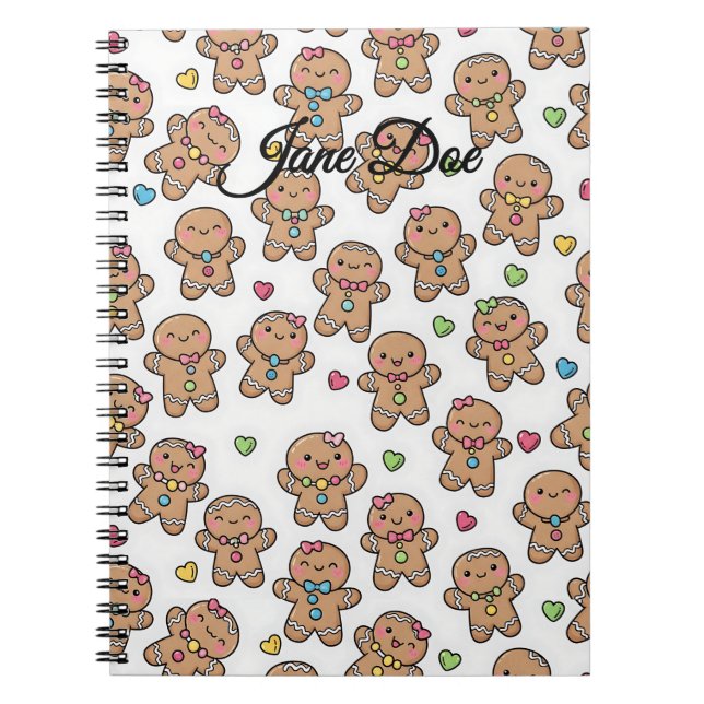 Espiral Caderno de Natal Personalizado com Homens de Bisco (Frente)