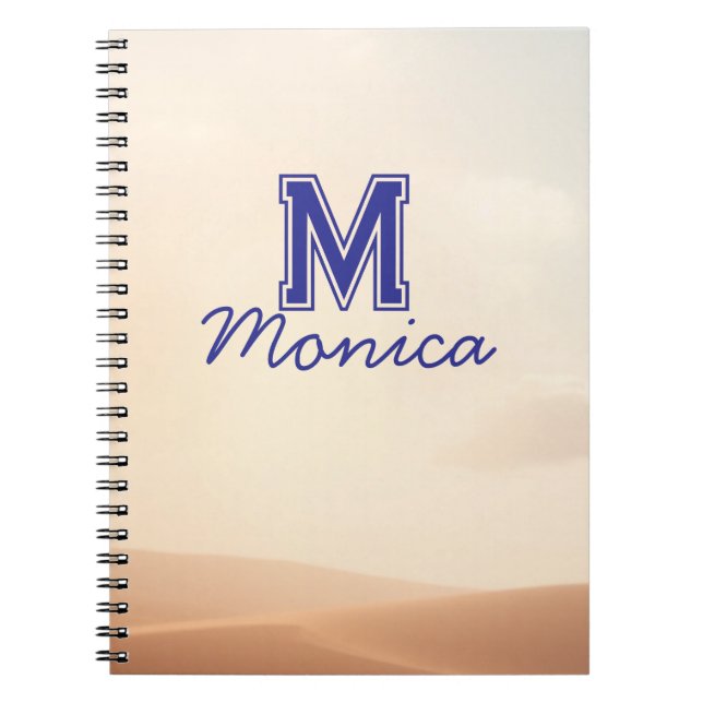 Espiral Caderno de Nome em Letra Elegante  (Frente)