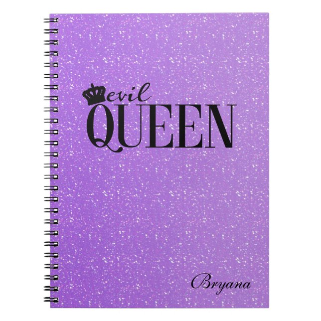 ESPIRAL CADERNO DE NOTAS BRILHO ROXO RAINHA DO MAL (Frente)