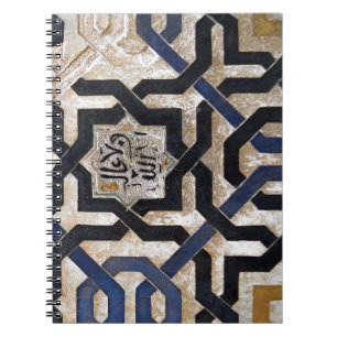 Espiral Caderno de notas com mosaico arabesco