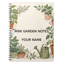 Caderno de Notas de Jardim Mini Personalizado