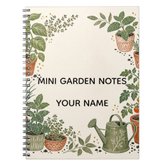 Espiral Caderno de Notas de Jardim Mini Personalizado