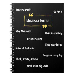 Espiral Caderno de Notas Diárias de Mentalidade