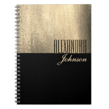 Caderno de Notas Nome Elegante Ouro Preto