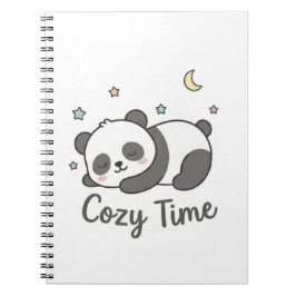 Espiral Caderno de Notas Panda Cozy Time | Diário Kawaii F