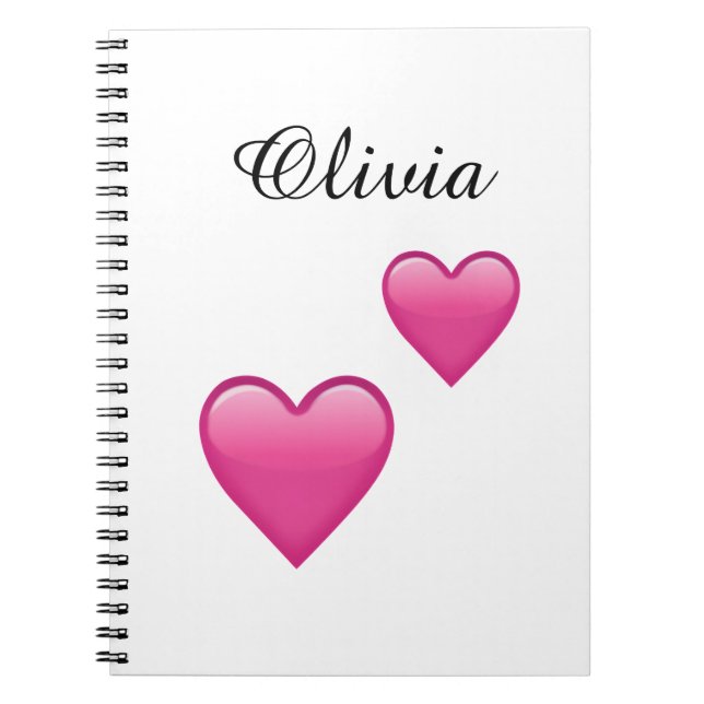 Espiral Caderno de Notas Personalizado Olivia com Emojis d (Frente)