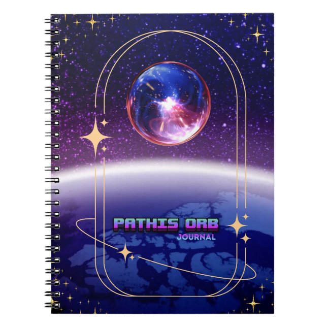 Espiral Caderno de Notas Tema Espacial Pathis Orb (Frente)