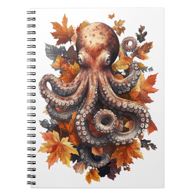 Espiral Caderno de Outono do Polvo (Frente)