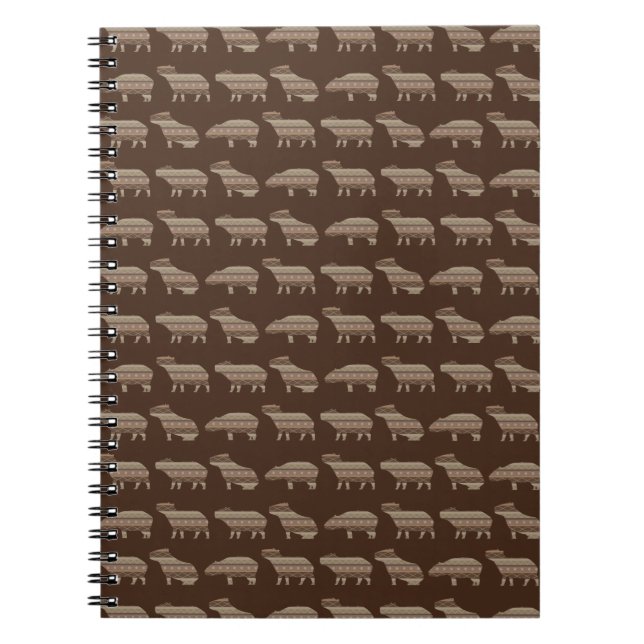 Espiral Caderno de Padrão de Capivara (Frente)