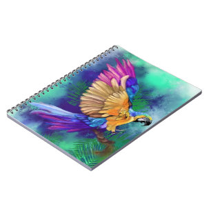 Espiral Caderno de Papagaio Colorido