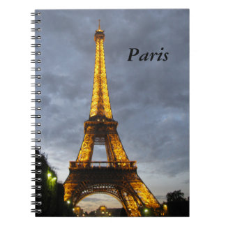 Espiral Caderno de Paris da torre Eiffel