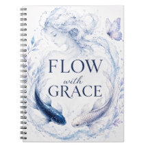 Caderno de Peixes Koi Flua Com Graça