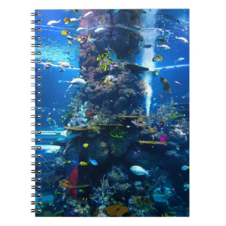 Espiral Caderno de Peixes Subaquáticos do Oceano