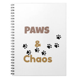 Espiral Caderno de Pessoas que Amam Animais Fofos Patas e