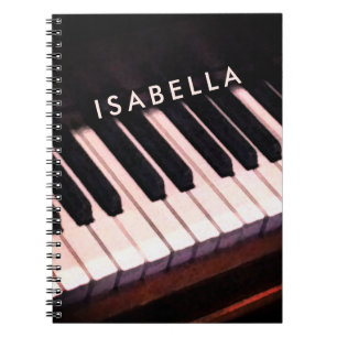 Espiral Caderno de Piano Personalizado