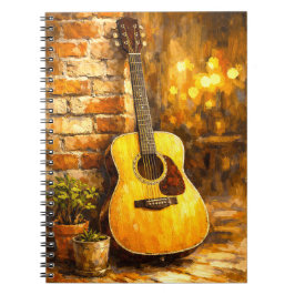 Espiral Caderno de Pintura a Óleo de Guitarra Acústica